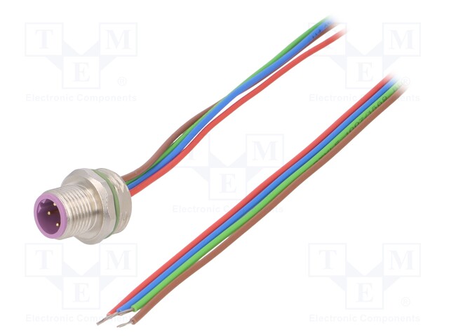 Socket; M12; PIN: 4; male; A code-DeviceNet / CANopen; soldering