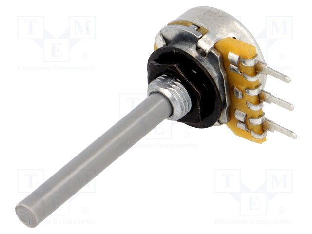 Potentiometer: shaft; single turn; 10kΩ; ±20%; 0.25W; linear; 4mm