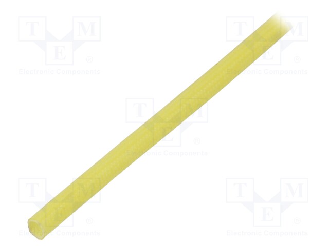 Insulating tube; yellow; -20÷155°C; Øint: 2.5mm; L: 100m