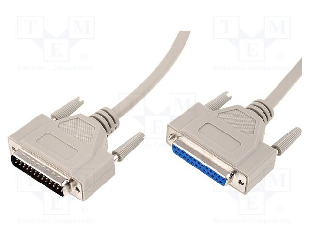 Cable; D-Sub 25pin socket,D-Sub 25pin plug; Len: 2m