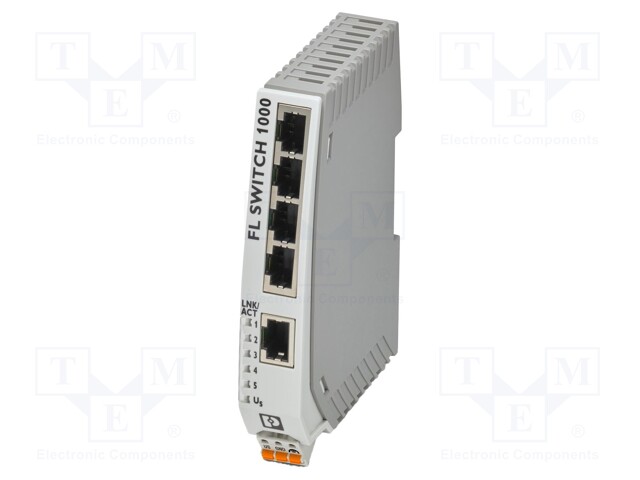 Switch Ethernet; unmanaged; Number of ports: 5; 9÷32VDC; RJ45