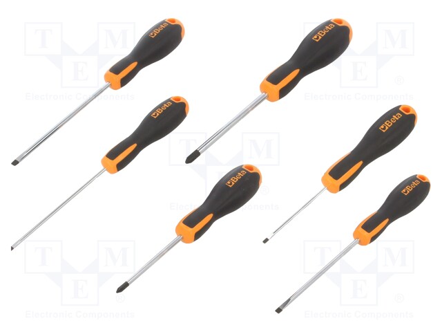 Kit: screwdrivers; Pcs: 6; Phillips,slot; EVOX