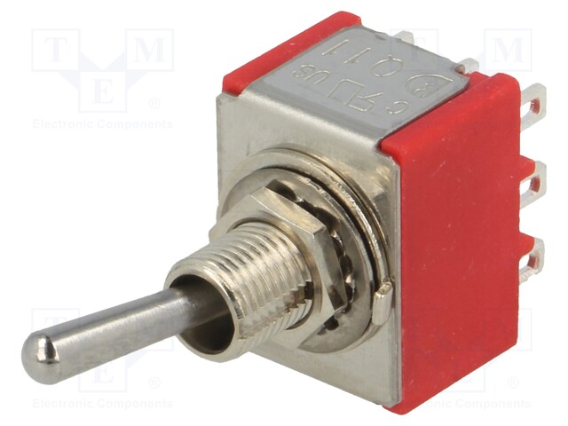 Switch: toggle; Pos: 3; 3P3T; ON-OFF-ON; 2A/250VAC; 5A/28VDC