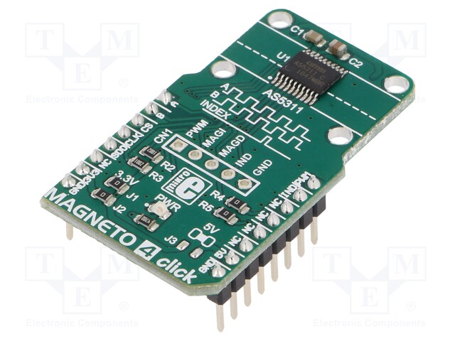 Click board; magnetic field sensor; GPIO,PWM,SPI; AS5311