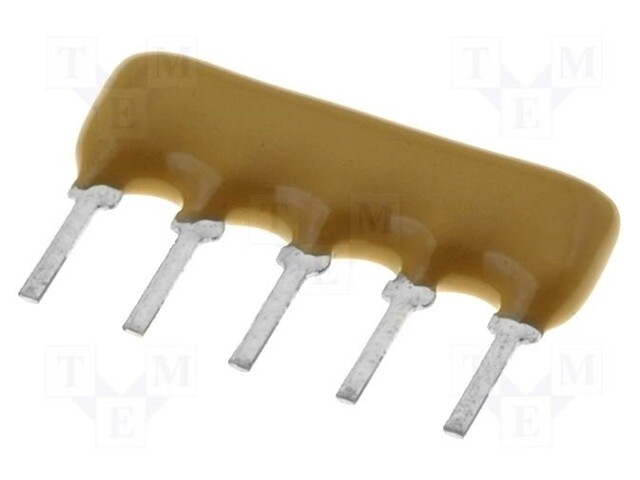 Resistor network: X; 220Ω; No.of resistors: 4; THT; 0.2W; ±2%; 100V