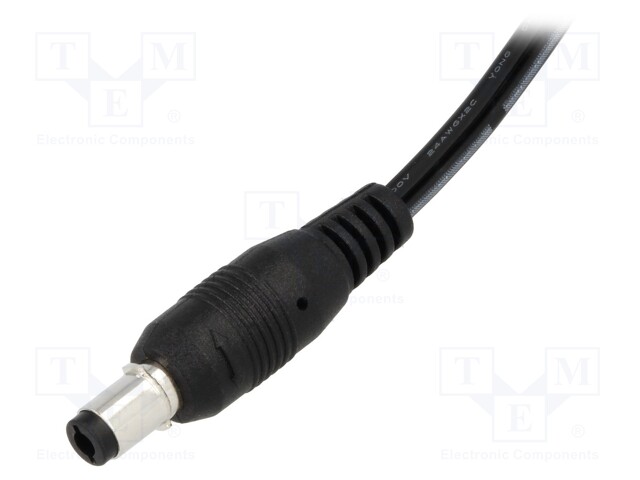 Plug; DC supply; female; 5,5/2,5mm; with lock,with lead; 2A; 16VDC