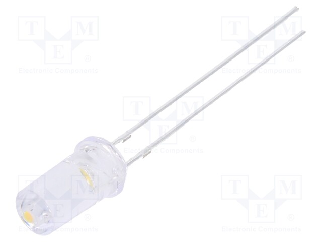 LED; 5mm; white warm; 1120÷1560mcd; 100°; 20mA; 2.7÷3.4V