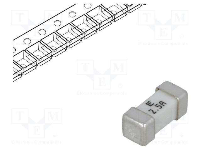 Fuse: fuse; ultra rapid; 2.5A; 125VAC; SMD; ceramic; Case: 2410; 453