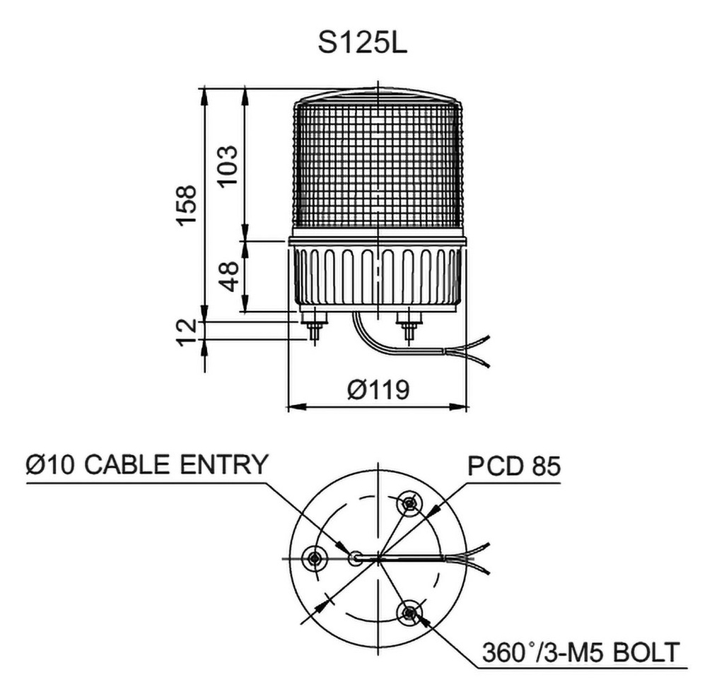 Signaller: lighting; continuous light,blinking light; green