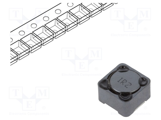 Inductor: wire; SMD; 1.2uH; 9.8A; 7mΩ; 12x12x8mm; ±20%; -40÷125°C