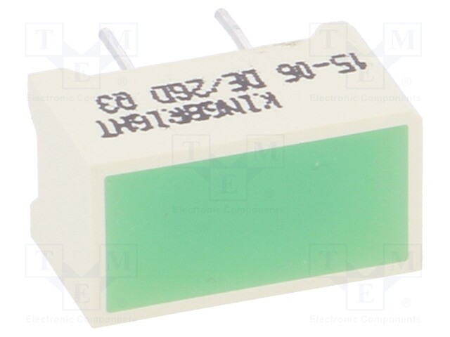 LED backlight; green; Lens: diffused,green; λd: 568nm; 9÷52mcd