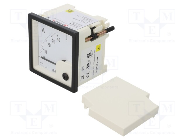 Meter: panel; analogue; 0/40÷80A; True RMS; Iin: 1/2A; Class: 1,5