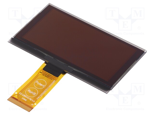 Display: OLED; graphical; 2.7"; 128x64; Dim: 73x41.86x2.15mm; white