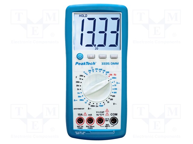 Digital multimeter; LCD 3,5 digit (2000),with a backlit