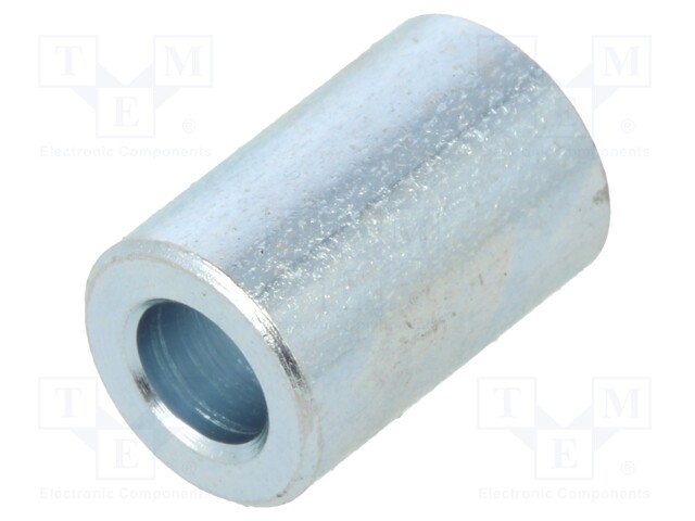 Spacer sleeve; 3.2mm; cylindrical; steel; zinc; Out.diam: 9mm