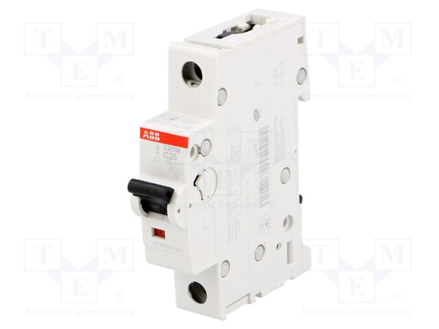 Circuit breaker; 230VAC; Inom: 25A; Poles: 1; DIN; Charact: C; 10kA