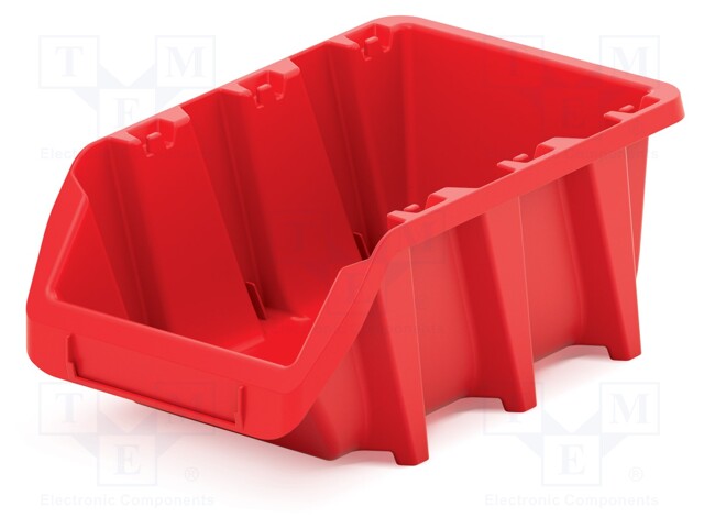 Container: cuvette; red; 118x198x84mm; KBIL20; BINEER; long