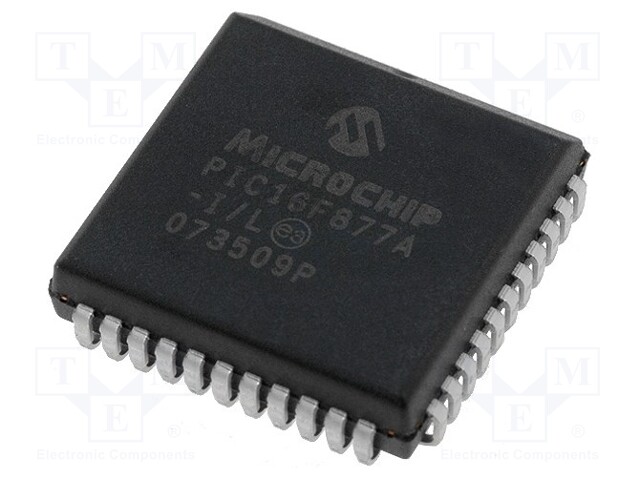 PIC microcontroller; Memory: 14kB; SRAM: 368B; EEPROM: 256B; SMD