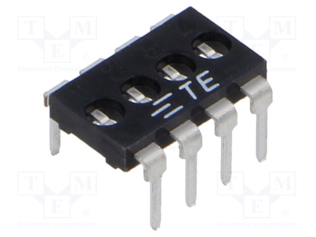 Switch: DIP-SWITCH; Poles number: 4; OFF-ON; Pos: 2; THT; tube