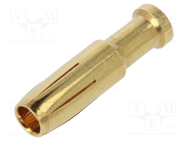 Contact; female; 6mm2; 10AWG; gold-plated; crimped; bulk; for cable