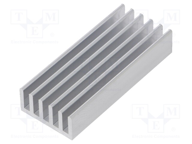 Heatsink: extruded; grilled; natural; L: 50mm; W: 21mm; H: 10mm; plain