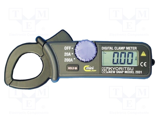 AC digital clamp meter; Øcable: 24mm; LCD; I AC: 20A,200A; 100g