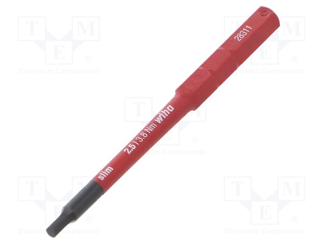 Screwdriver bit; Allen hex key; HEX 2,5mm; max.3.8Nm; 1kVAC