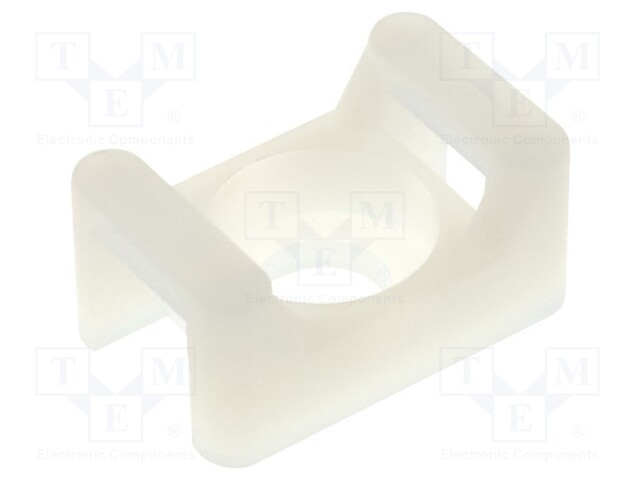 Cable tie holder; polyamide; natural; Tie width: 5.6mm; Ht: 7.2mm