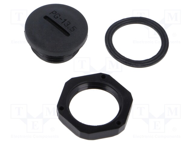 Stopper; PG13,5; polyamide; black; Thread: PG