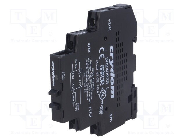 Relay: solid state; Ucntrl: 4÷32VDC; 3A; 24÷280VAC; DIN; -30÷80°C