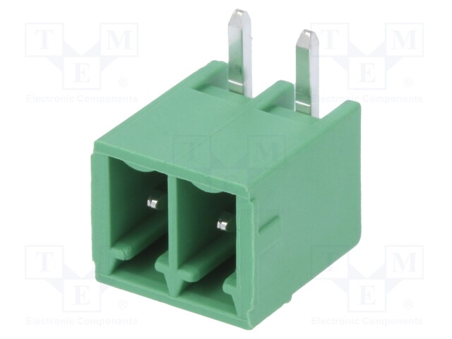 Pluggable terminal block; 3.5mm; ways: 2; angled 90°; socket; male
