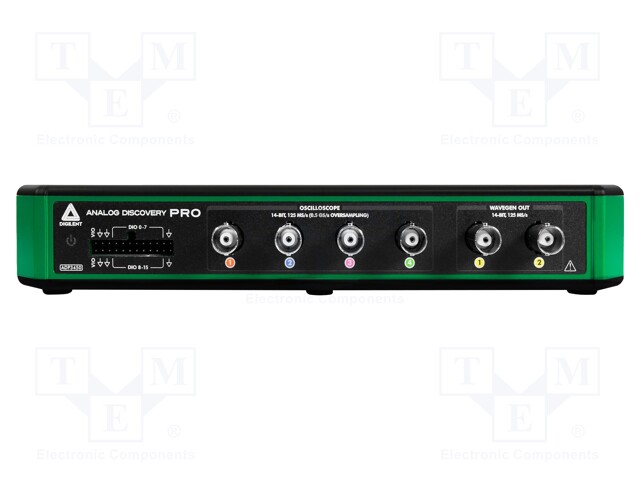 PC connected oscilloscope; 55MHz; Channels: 4; 32kpts/ch; 25V