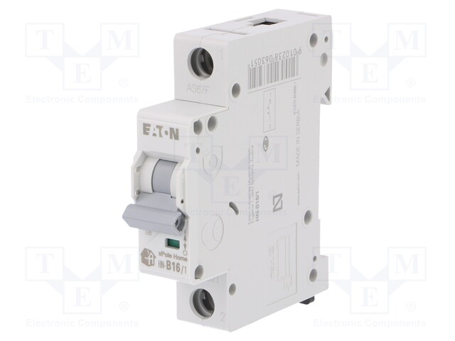 Circuit breaker; 230/400VAC; Inom: 16A; Poles: 1; DIN; Charact: B