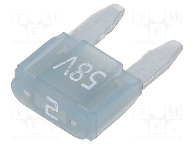 Fuse: fuse; 2A; 58VDC; automotive; 11.2mm; tin alloy