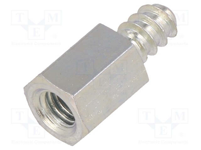 Screwed spacer sleeve; Int.thread: M5; 10mm; Ext.thread: ST4,8