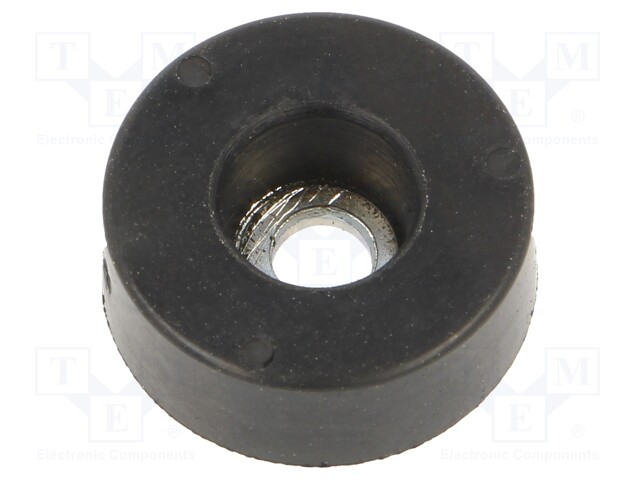 Washer; Base dia: 19mm; zinc plated steel; H: 7mm; Plating: rubber