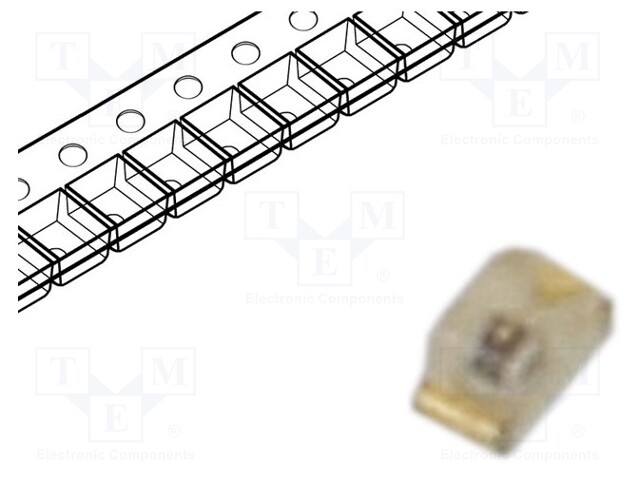 LED; SMD; 0402; red; 120÷220mcd; 1x0.5x0.5mm; 120°; 1.95÷2.5V; 20mA