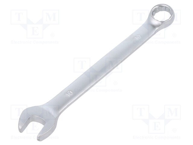 Wrench; combination spanner; 10mm; Chrom-vanadium steel; satin