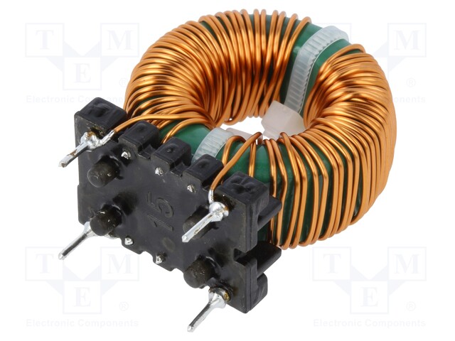 Inductor: wire; THT; 15mH; 4A; 70mΩ; 230VAC; 20x15mm; -20÷+50%; 10kHz