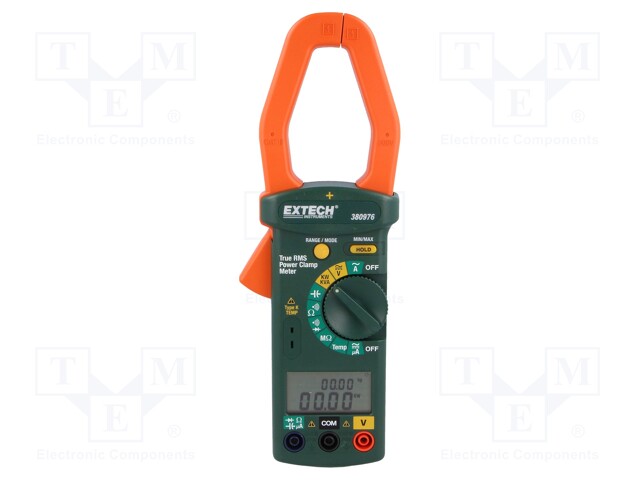 Power clamp meter; Øcable: 40mm; LCD (9999),double; True RMS