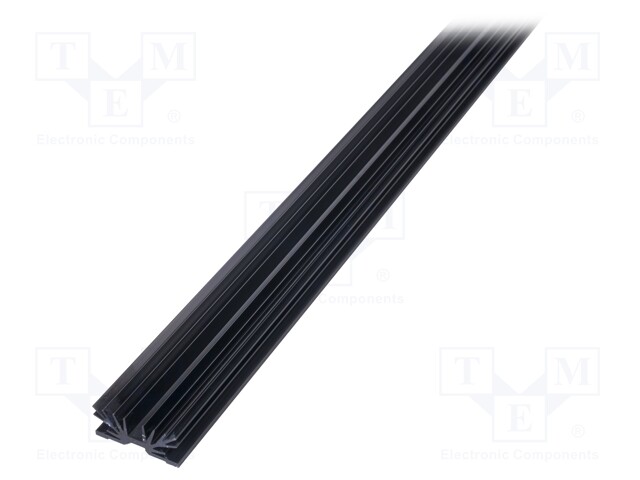 Heatsink: extruded; grilled; TO220; black; L: 1000mm; W: 54mm