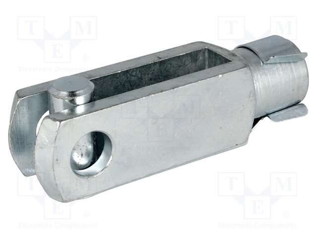 Fork heads; Hole dia: 14mm; Thread: M14; Mat: steel; Plating: zinc