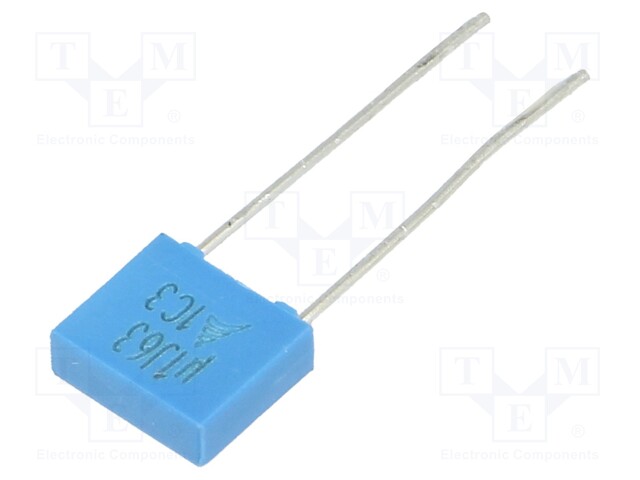 Capacitor: polyester; 100nF; 40VAC; 63VDC; Pitch: 5mm; ±5%