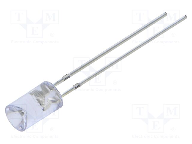 LED; 5mm; blue; 220÷330mcd; 120°; Front: recessed; 5V; No.of term: 2