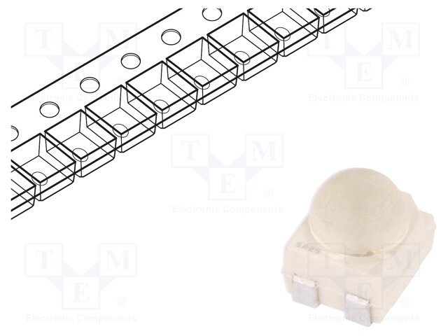 LED; SMD; 3528,PLCC4; green; 2260÷5200mlm; 3.4x3x3.5mm; 20°; 30mA