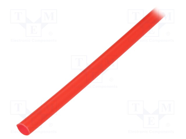 Heat shrink sleeve; thin walled,glued; 3: 1; 6mm; L: 1m; red