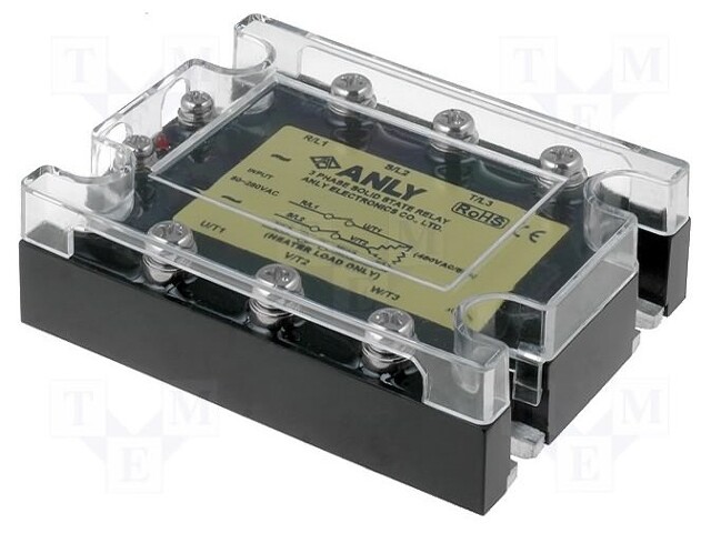 Relay: solid state; Ucntrl: 80÷280VAC; 125A; 48÷480VAC; 3-phase