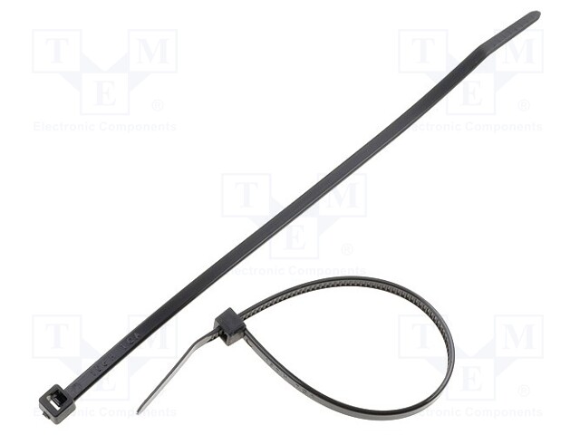 Cable tie; L: 150mm; W: 3.5mm; polyamide; 135N; black; Ømax: 35mm