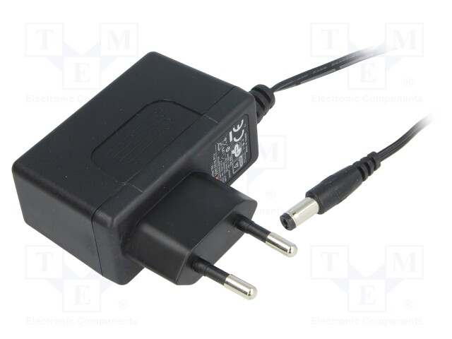 Power supply: switched-mode; 18VDC; 0.666A; Out: 5,5/2,1; 12W; 85%