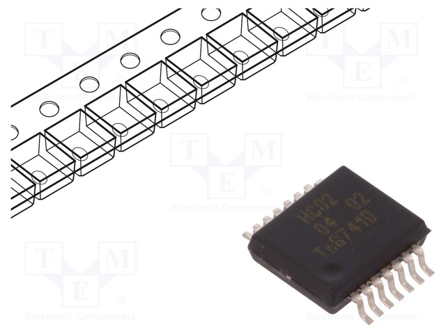 IC: digital; NOR; Channels: 4; IN: 2; SMD; SSOP14; Series: HC